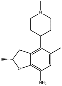 (R)-2,5-dimethyl-4-(1-methylpiperidin-4-yl)-2,3-dihydrobenzofuran-7-amine Structure