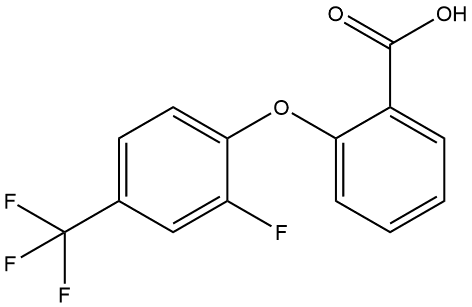 2-[2-Fluoro-4-(trifluoromethyl)phenoxy]benzoic acid Structure