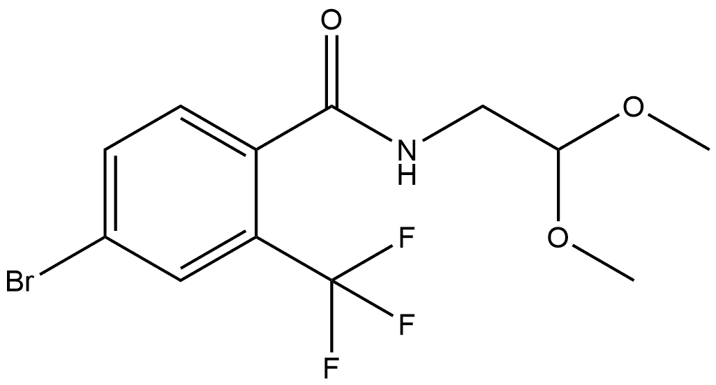 4-Bromo-N-(2,2-dimethoxyethyl)-2-(trifluoromethyl)benzamide Structure