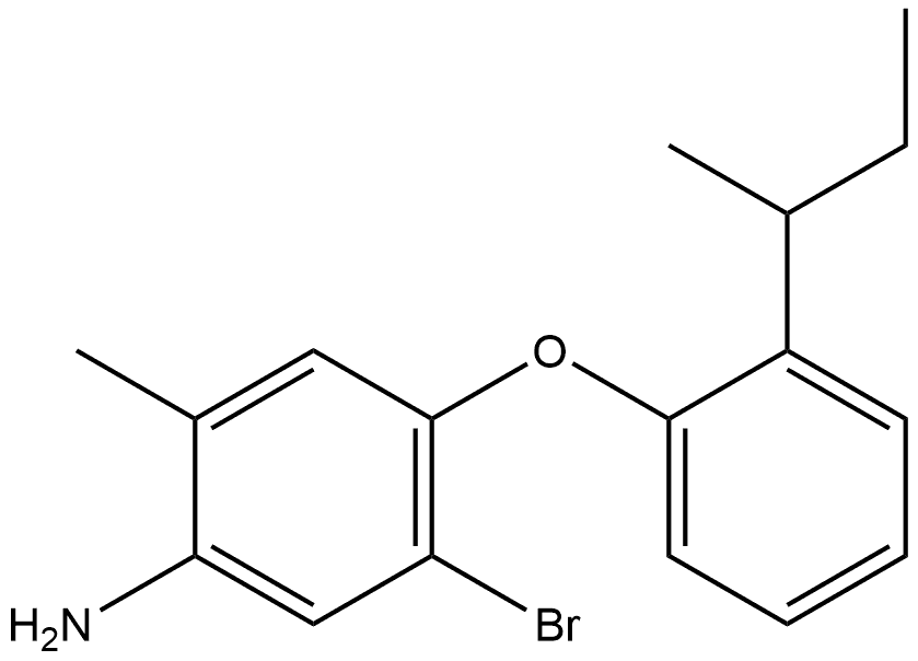 5-Bromo-2-methyl-4-[2-(1-methylpropyl)phenoxy]benzenamine Structure