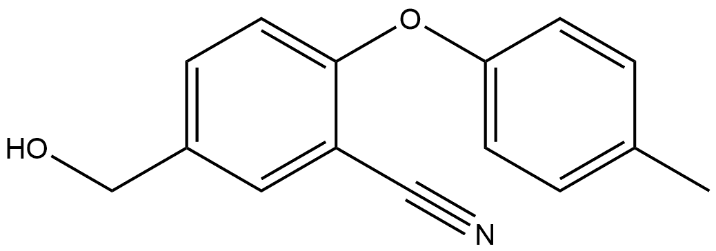 5-(Hydroxymethyl)-2-(4-methylphenoxy)benzonitrile Structure