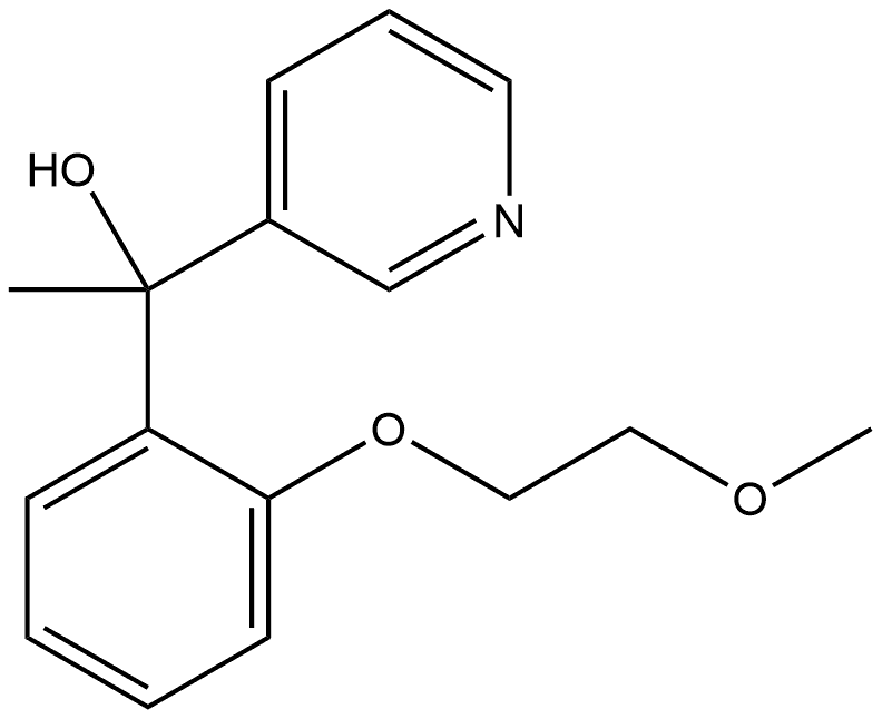 α-[2-(2-Methoxyethoxy)phenyl]-α-methyl-3-pyridinemethanol Structure