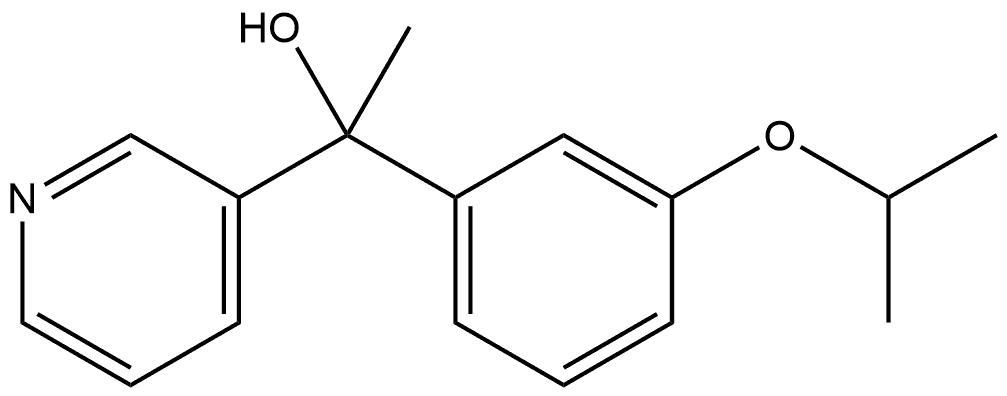 α-Methyl-α-[3-(1-methylethoxy)phenyl]-3-pyridinemethanol Structure