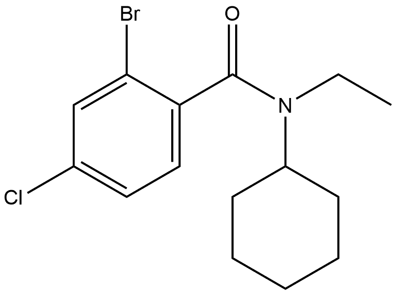 2-Bromo-4-chloro-N-cyclohexyl-N-ethylbenzamide Structure