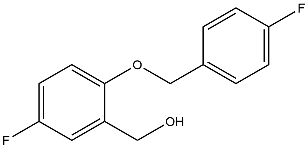 (5-fluoro-2-((4-fluorobenzyl)oxy)phenyl)methanol Structure