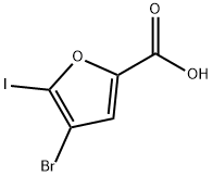 4-Bromo-5-iodofuran-2-carboxylic acid Structure