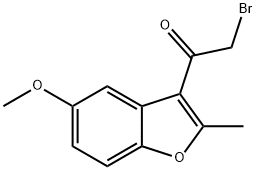 Ethanone, 2-bromo-1-(5-methoxy-2-methyl-3-benzofuranyl)- 구조식 이미지