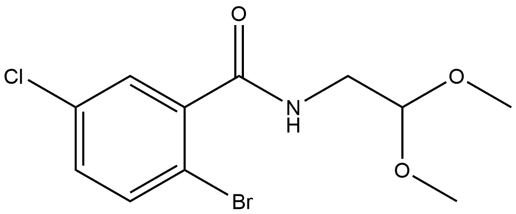 2-Bromo-5-chloro-N-(2,2-dimethoxyethyl)benzamide Structure