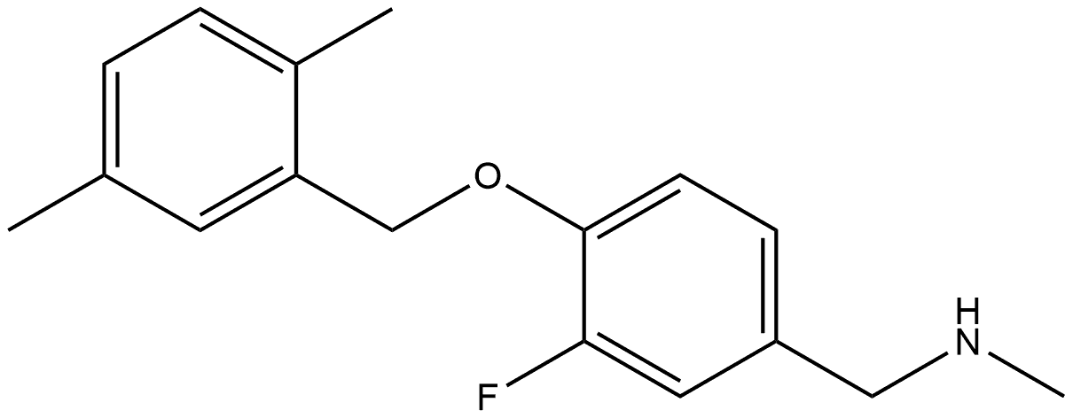 4-[(2,5-Dimethylphenyl)methoxy]-3-fluoro-N-methylbenzenemethanamine Structure