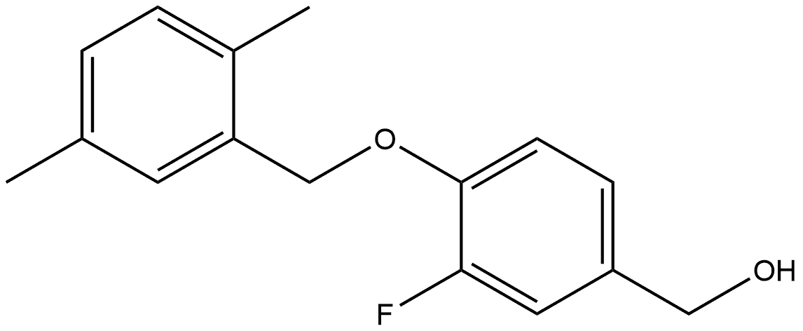 4-[(2,5-Dimethylphenyl)methoxy]-3-fluorobenzenemethanol Structure