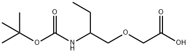 Acetic acid, 2-[2-[[(1,1-dimethylethoxy)carbonyl]amino]butoxy]- Structure