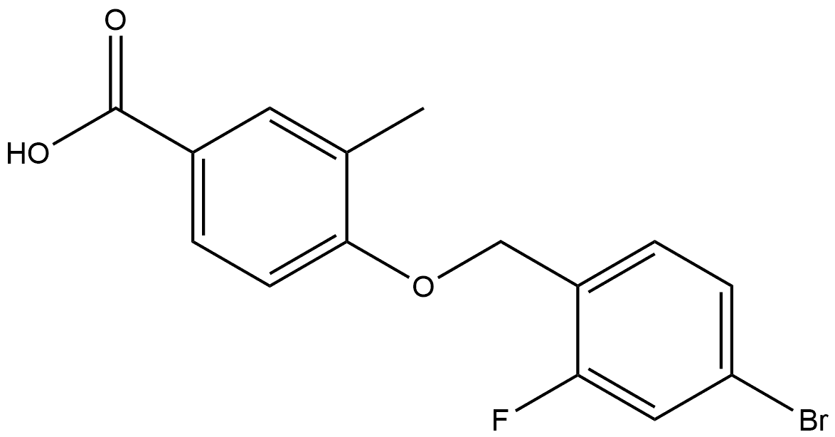 4-[(4-Bromo-2-fluorophenyl)methoxy]-3-methylbenzoic acid Structure