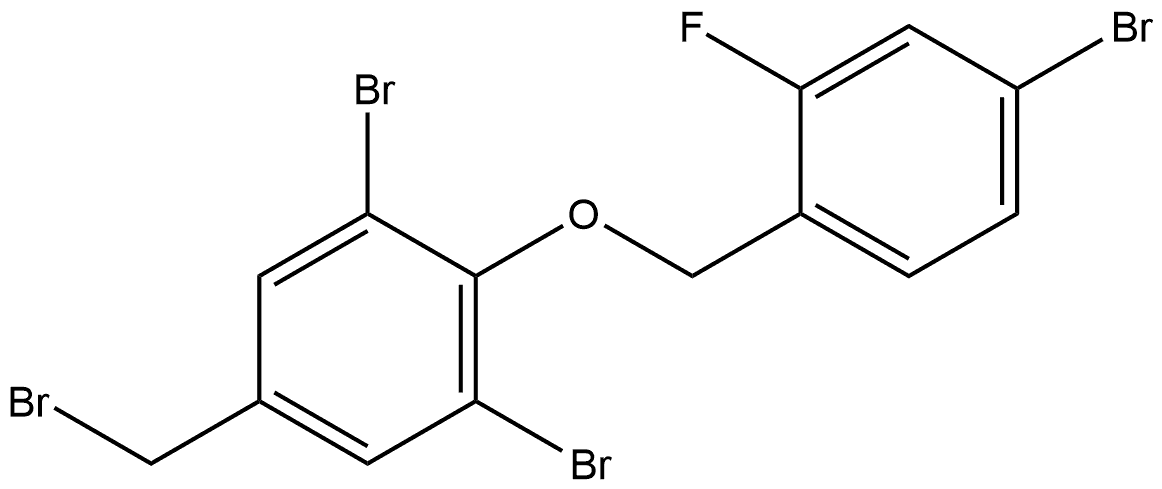 1,3-Dibromo-2-[(4-bromo-2-fluorophenyl)methoxy]-5-(bromomethyl)benzene Structure