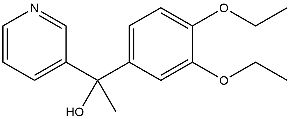 α-(3,4-Diethoxyphenyl)-α-methyl-3-pyridinemethanol Structure