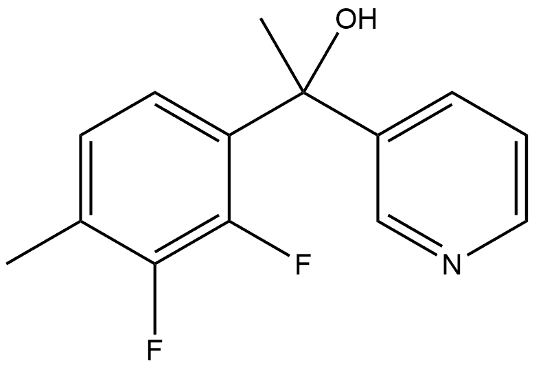 α-(2,3-Difluoro-4-methylphenyl)-α-methyl-3-pyridinemethanol Structure