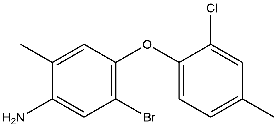 5-Bromo-4-(2-chloro-4-methylphenoxy)-2-methylbenzenamine Structure