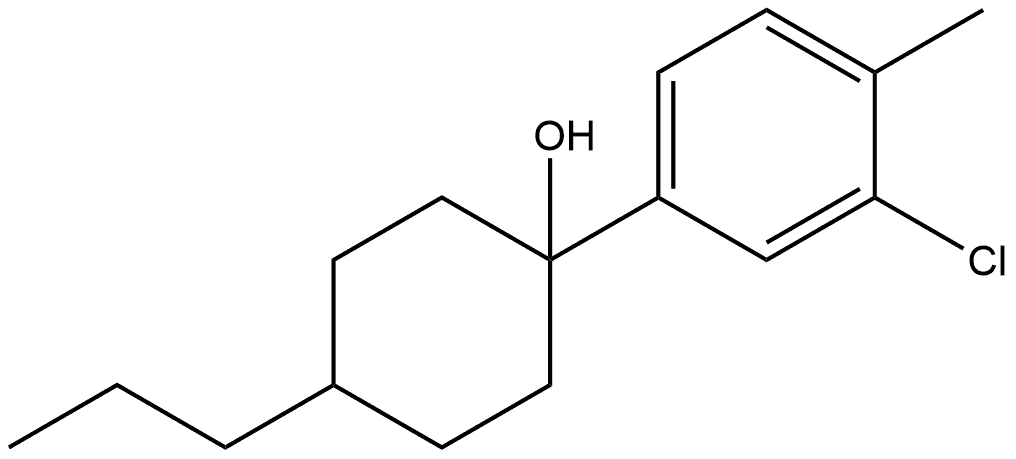 1-(3-Chloro-4-methylphenyl)-4-propylcyclohexanol Structure