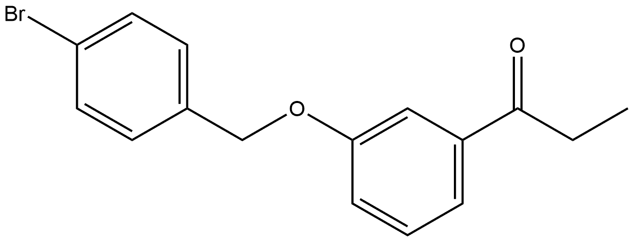 1-[3-[(4-Bromophenyl)methoxy]phenyl]-1-propanone Structure