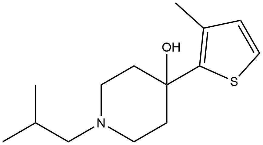 1-(2-Methylpropyl)-4-(3-methyl-2-thienyl)-4-piperidinol Structure