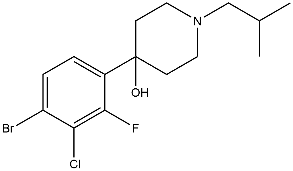 4-(4-Bromo-3-chloro-2-fluorophenyl)-1-(2-methylpropyl)-4-piperidinol Structure