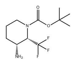 1-Piperidinecarboxylic acid, 3-amino-2-(trifluoromethyl)-, 1,1-dimethylethyl ester, (2S,3R)- Structure