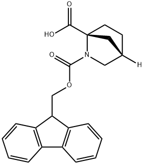 2-Azabicyclo[2.2.1]heptane-1,2-dicarboxylic acid, 2-(9H-fluoren-9-ylmethyl) ester, (1R,4S)- Structure
