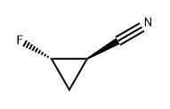 Cyclopropanecarbonitrile, 2-fluoro-, (1R,2S)- Structure