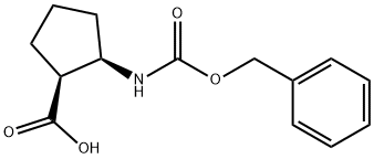 Cyclopentanecarboxylic acid, 2-[[(phenylmethoxy)carbonyl]amino]-, (1S,2R)- Structure