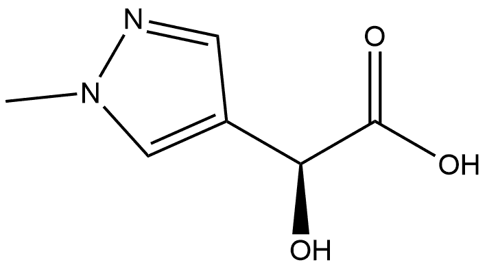 (αS)-α-Hydroxy-1-methyl-1H-pyrazole-4-acetic acid 구조식 이미지