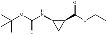 Cyclopropanecarboxylic acid, 2-[[(1,1-dimethylethoxy)carbonyl]amino]-, ethyl ester, (1S,2S)- 구조식 이미지