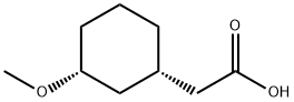 (1S,3R)-3-Methoxycyclohexaneacetic acid Structure