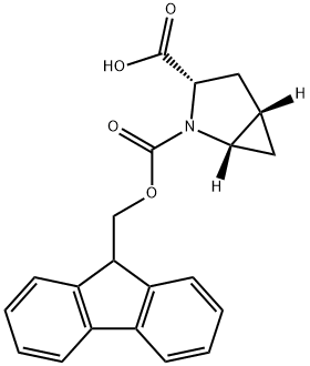 2-Azabicyclo[3.1.0]hexane-2,3-dicarboxylic acid, 2-(9H-fluoren-9-ylmethyl) ester, (1S,3S,5S)- 구조식 이미지