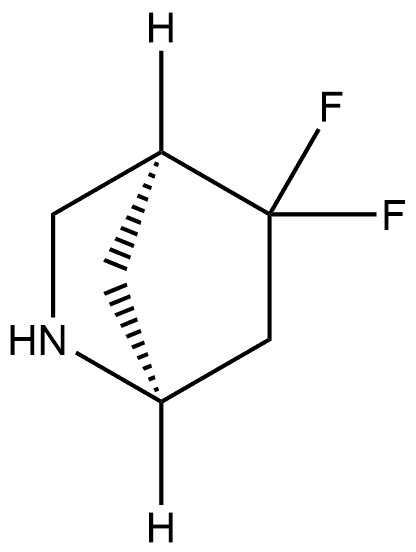 (1S,4S)-5,5-Difluoro-2-azabicyclo[2.2.1]heptane Structure