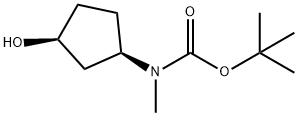 Carbamic acid, N-[(1R,3S)-3-hydroxycyclopentyl]-N-methyl-, 1,1-dimethylethyl ester Structure