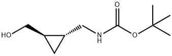 Carbamic acid, N-[[(1R,2R)-2-(hydroxymethyl)cyclopropyl]methyl]-, 1,1-dimethylethyl ester Structure