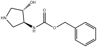 Carbamic acid, N-[(3S,4S)-4-hydroxy-3-pyrrolidinyl]-, phenylmethyl ester Structure