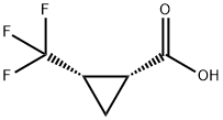 Cyclopropanecarboxylic acid, 2-(trifluoromethyl)-, (1R,2S)- Structure