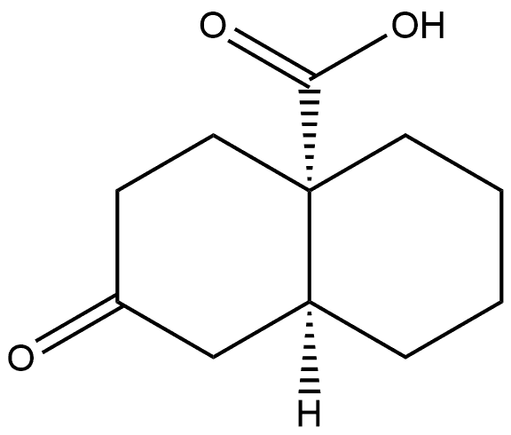 (4aS,8aS)-2-oxo-decahydronaphthalene-4a-carboxylic acid Structure