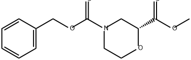 2,4-Morpholinedicarboxylic acid, 2-methyl 4-(phenylmethyl) ester, (2R)- Structure
