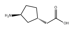 Cyclopentaneacetic acid, 3-amino-, (1S,3S)- Structure