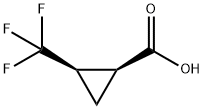 (1S,2R)-2-(trifluoromethyl)cyclopropanecarboxylic acid Structure