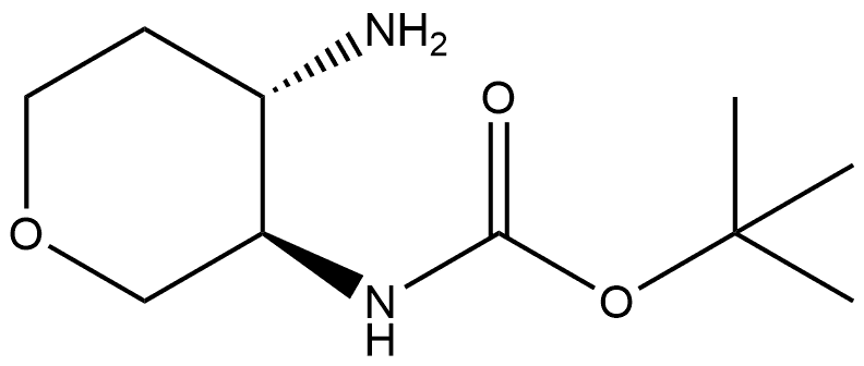 1,1-Dimethylethyl N-[(3R,4S)-4-aminotetrahydro-2H-pyran-3-yl]carbamate Structure