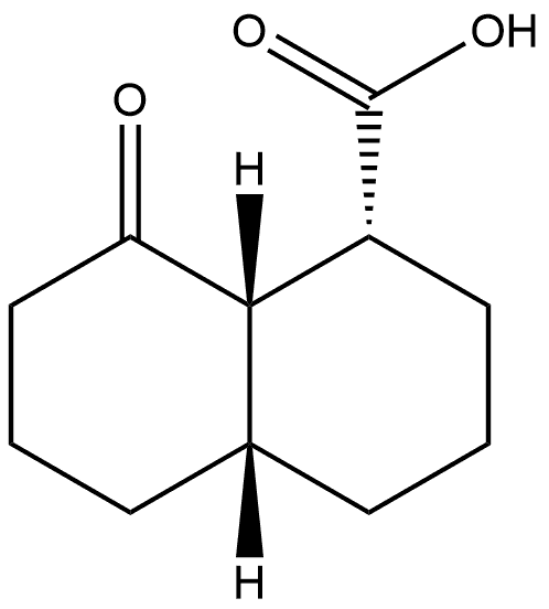 (1R,4aR,8aS)-8-oxo-decahydronaphthalene-1-carboxylic acid Structure