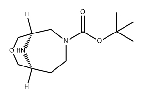 8-Oxa-3,10-diazabicyclo[4.3.1]decane-3-carboxylic acid, 1,1-dimethylethyl ester, (1R,6S)- Structure