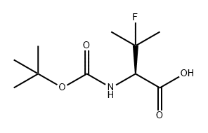 L-Valine, N-[(1,1-dimethylethoxy)carbonyl]-3-fluoro- 구조식 이미지