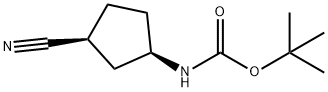 Carbamic acid, N-[(1R,3S)-3-cyanocyclopentyl]-, 1,1-dimethylethyl ester Structure