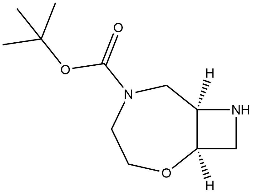 tert-butyl (1R,7R)-2-oxa-5,8-diazabicyclo[5.2.0]nonane-5-carboxylate Structure