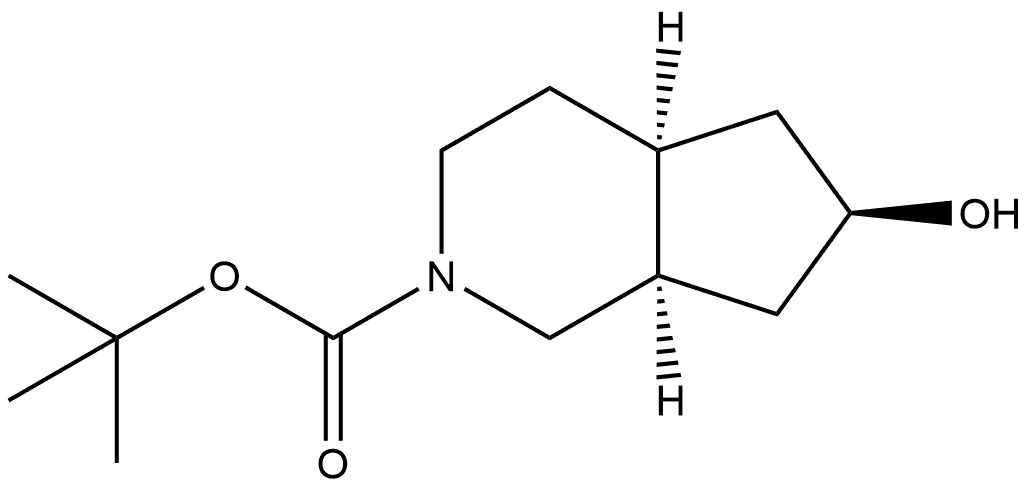 tert-butyl (4aS,6R,7aR)-6-hydroxy-octahydro-1H-cyclopenta[c]pyridine-2-carboxylate Structure