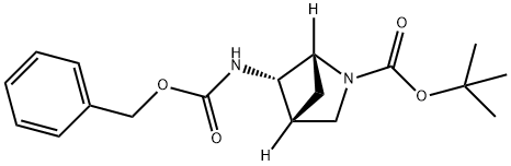 2-Azabicyclo[2.1.1]hexane-2-carboxylic acid, 5-[[(phenylmethoxy)carbonyl]amino]-, 1,1-dimethylethyl ester, (1R,4R,5S)- Structure