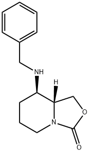 (8R,8AR)-8-(benzylamino)tetrahydro-1H-oxazolo[3,4-a]pyridin-3(5H)-one 구조식 이미지